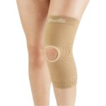 Joelho elástico com abertura de rótula bege - PEETH